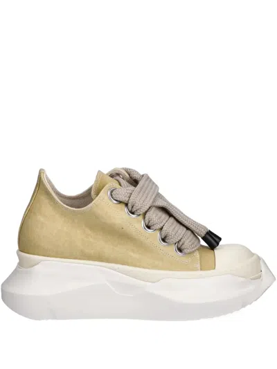 Rick Owens Drkshdw Lace-up Platform Low-top Sneakers In Yellow