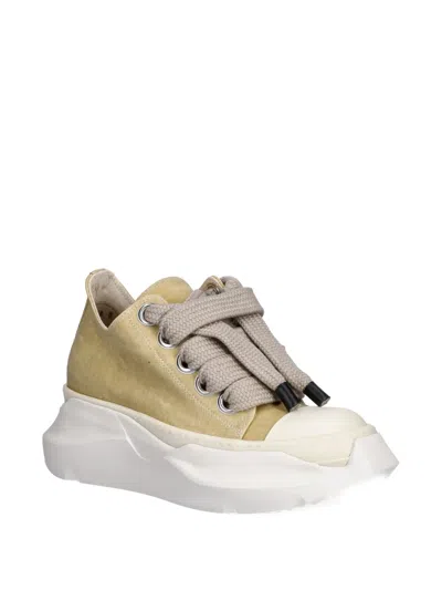 Rick Owens Drkshdw Lace-up Platform Low-top Sneakers In Yellow