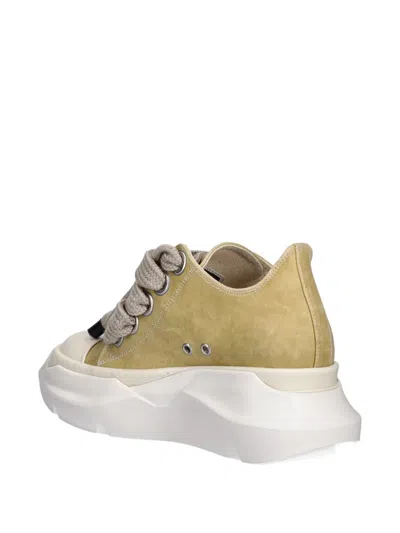Rick Owens Drkshdw Lace-up Platform Low-top Sneakers In Yellow