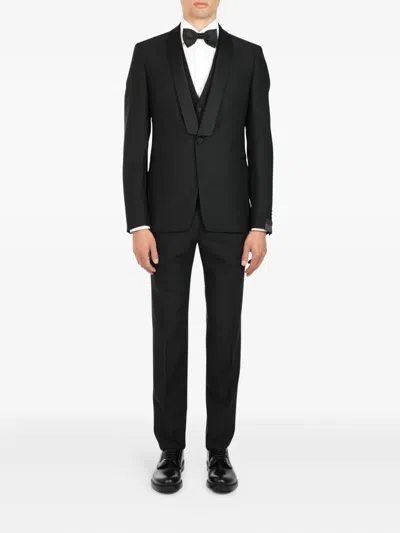 Tagliatore Dress With Vest In Black