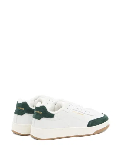 Saint Laurent Sl61 Leather Sneakers Signature Sole In White