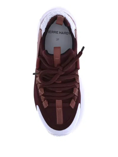 Pierre Hardy Trek Cosmetic Sneakers In Burgundy