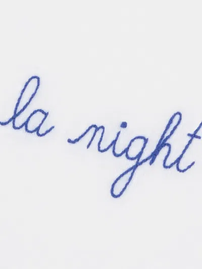 Maison Labiche Embroidered Script T-shirt In White