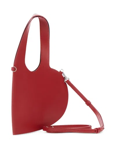 Coperni Heart-shaped Red Calfskin Tote Bag With Adjustable Handle In Red
