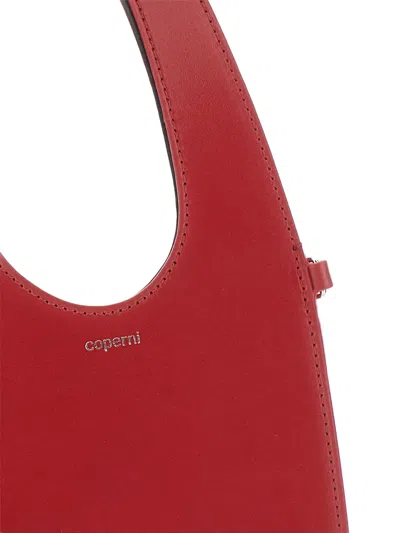 Coperni Heart-shaped Red Calfskin Tote Bag With Adjustable Handle In Red