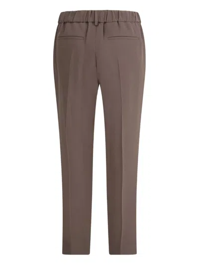 Brunello Cucinelli Modern Relaxed Fit Tailored Trousers In Brown