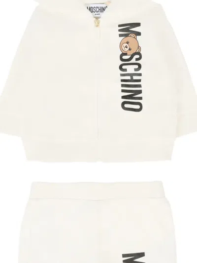 Moschino Teddy Bear-print Tracksuit Set In White