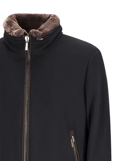 Moorer Beautiful Cashmere And Silk Bomber Jackets In Black