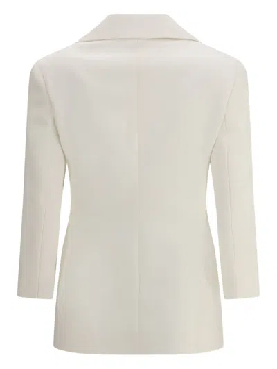 Givenchy Longline Jacket Featuring Front Pockets In White