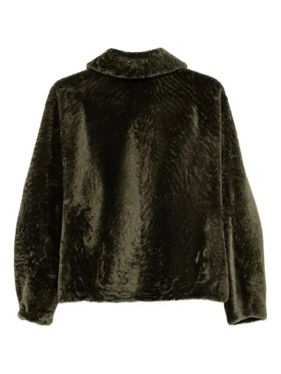 Manzoni 24 Shearling Jacket In Green