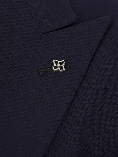 Tagliatore Giacca Doppiopetto Lana Opsak In Blue