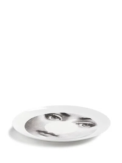 Fornasetti Tema E Variazioni N.63 Plate In White