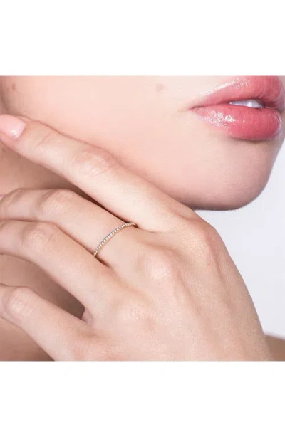 Lana Thin Diamond Stacking Ring In Pink