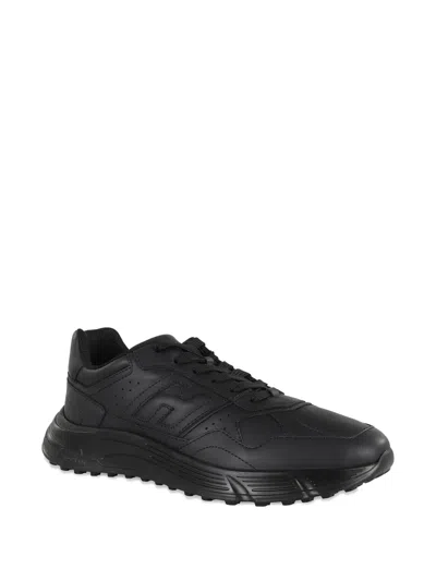 Hogan Hyperlight Lace-up Sneakers With Memory Foam Insole In Black