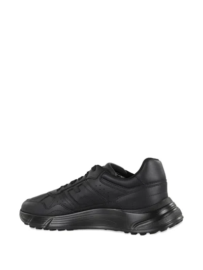 Hogan Hyperlight Lace-up Sneakers With Memory Foam Insole In Black