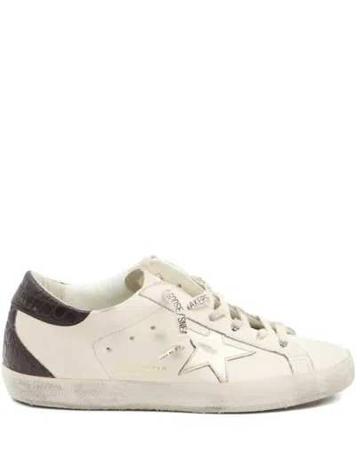 Golden Goose 20mm Super-star Leather Sneakers In White