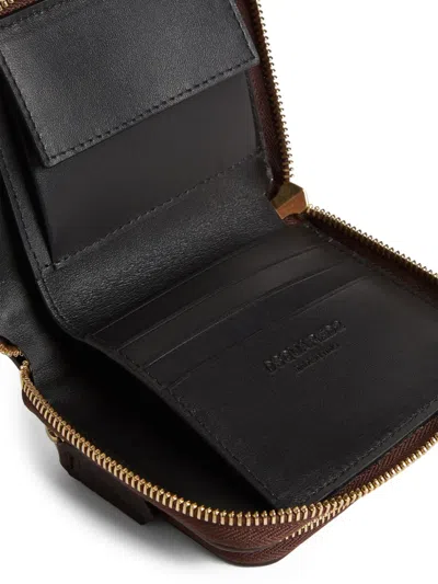 Dsquared2 Twin Zip Around Wallet In Brown