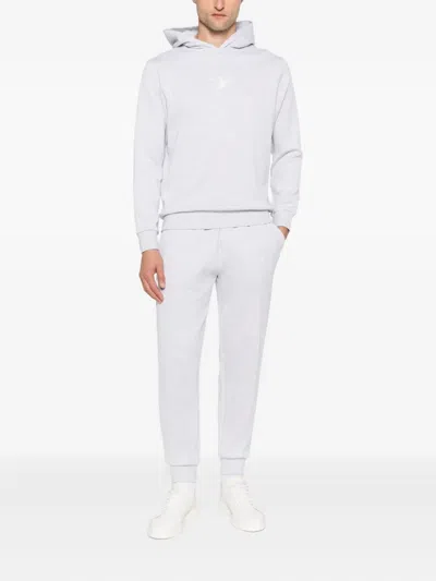 Eleventy Drawstring Cuffed Track Pants In White