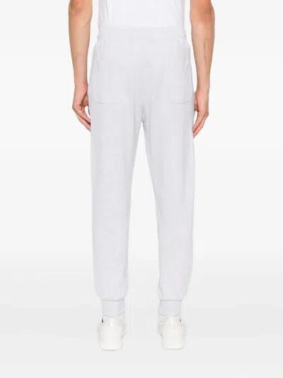 Eleventy Drawstring Cuffed Track Pants In White