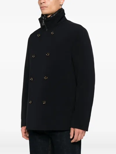 Montecore Double-breasted Zip-up Jacket In Blue