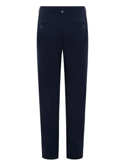 Mason's Flat-front Trousers In Blue