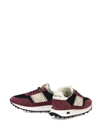 Philippe Model Mesh-panel Suede Low-top Sneakers In Black