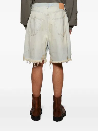 Acne Studios Distressed-effect Shorts In Blue