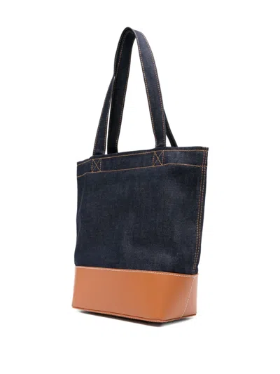 Apc A.p.c. Axel Small Denim Tote Bag In Blue