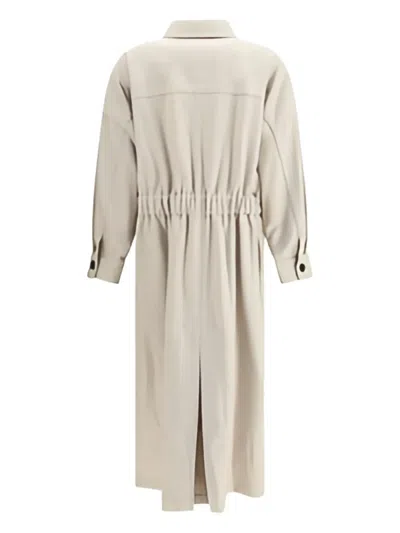 Brunello Cucinelli Nylon Trench In Neutral