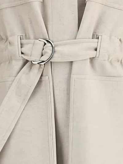 Brunello Cucinelli Nylon Trench In Neutral