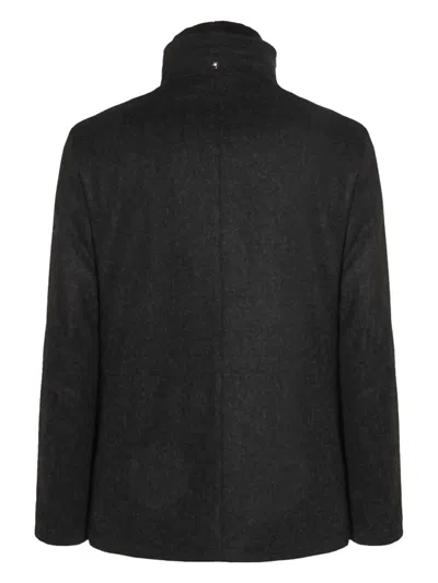 Montecore High-neck Buttoned Coat In Gray