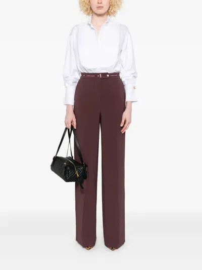 Elisabetta Franchi Pantalón Casual - Rojo Oscuro In Burgundy
