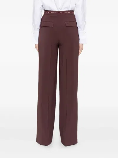 Elisabetta Franchi Pantalón Casual - Rojo Oscuro In Burgundy
