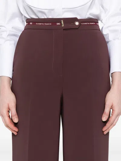 Elisabetta Franchi Pantalón Casual - Rojo Oscuro In Burgundy