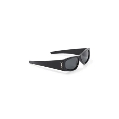 Saint Laurent Cassandre Rectangle Sunglasses In Black