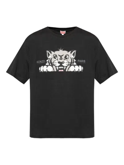 Kenzo Men's Happy Tiger Classic T-shirt In Black