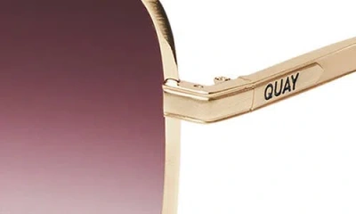 Quay 5th Ave 58mm Gradient Square Sunglasses In Neutral