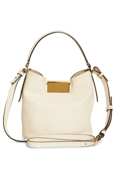 Marni Trunkaroo Leather Bucket Bag In White