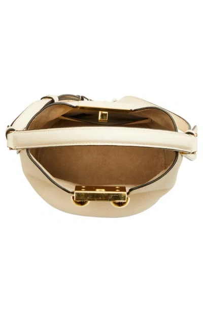 Marni Trunkaroo Leather Bucket Bag In White