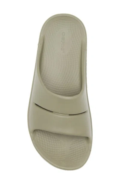 Oofos Ooahh Slide Sandal In Green