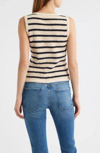 Rails Sade Stripe Vest In Ivory Navy Stripe In Multi