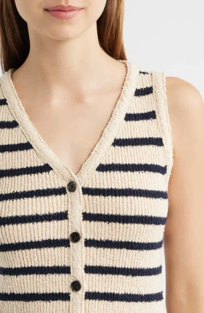Rails Sade Stripe Vest In Ivory Navy Stripe In Multi