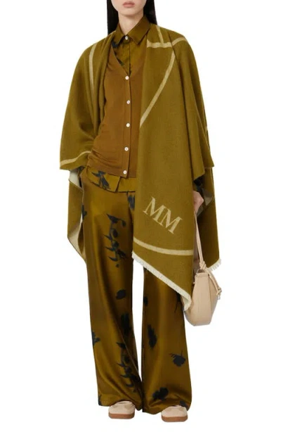 Weekend Max Mara Eraclea Abstract Print Silk Button-up Shirt In Green