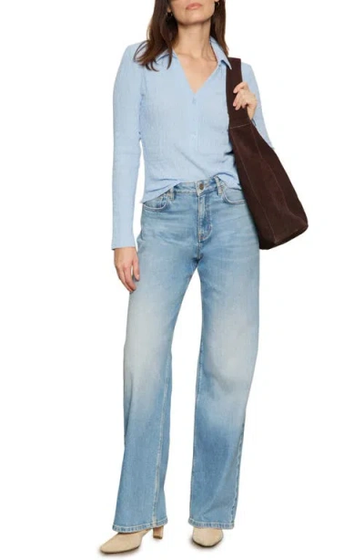 Sanctuary Women's Long Sleeve Textured Top In Blue