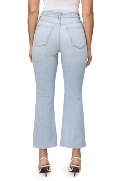 Warp & Weft Warp+weft Psp Raw Hem High Waist Crop Bootcut Jeans In Blue