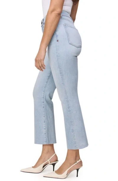 Warp & Weft Warp+weft Psp Raw Hem High Waist Crop Bootcut Jeans In Blue