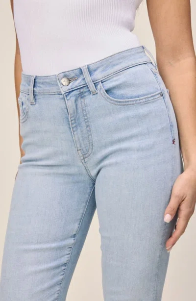 Warp & Weft Warp+weft Psp Raw Hem High Waist Crop Bootcut Jeans In Blue