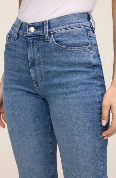 Warp & Weft Warp+weft Ase High Waist Ankle Straight Leg Jeans In Blue