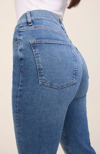 Warp & Weft Warp+weft Ase High Waist Ankle Straight Leg Jeans In Blue