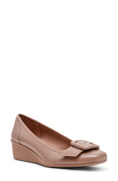 Anne Klein Women's Wyatt Buckle Wedge Pumps In Neutral